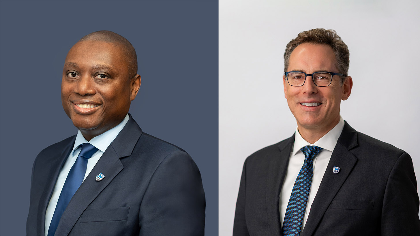 Standard Bank Group Chief Executive Sim Tshabalala. (R) Bill Blackie, CE of Business and Commercial Banking at Standard Bank Group. (Courtesy pics)